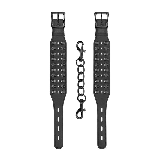Esposas Cómodas Ajustables Principiantes Bdsm Sadomasoquismo Brazalete Esposas Tobillo Cuero Calaveras Unisex Ouch!
