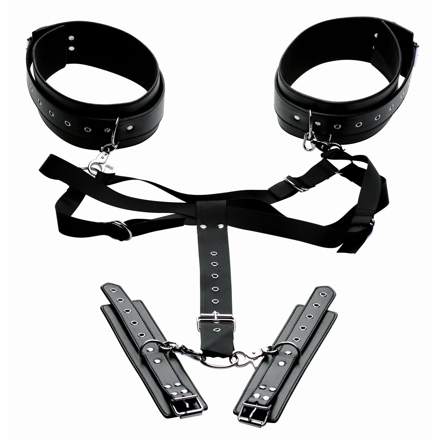 Esposas Para Bdsm Multi Posiciones Acquire Easy Access Thigh Harness with Wrist Cuffs