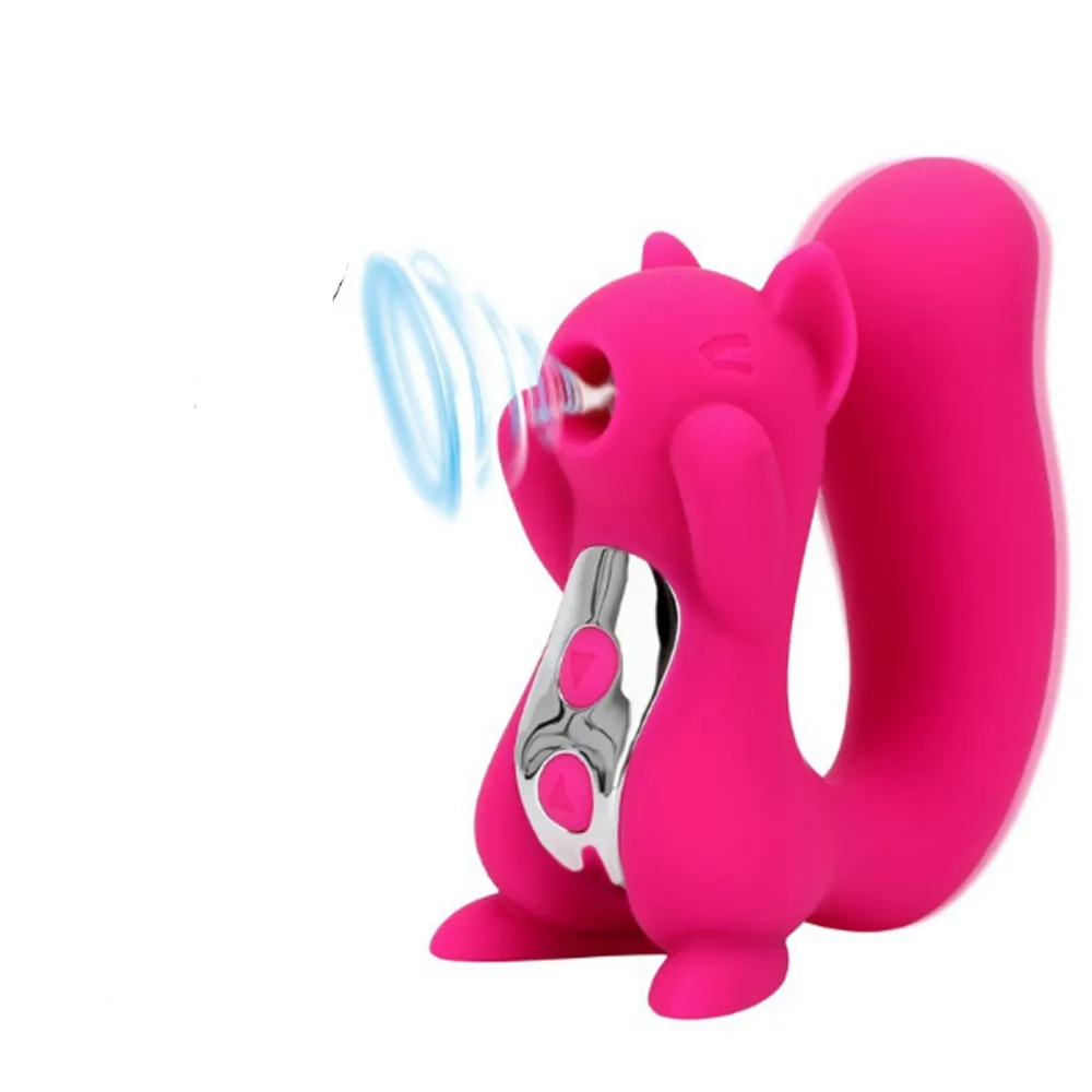 Vibrador Succionador Estimulador de Clitoris Recargable Punto G Silicona Ardilla