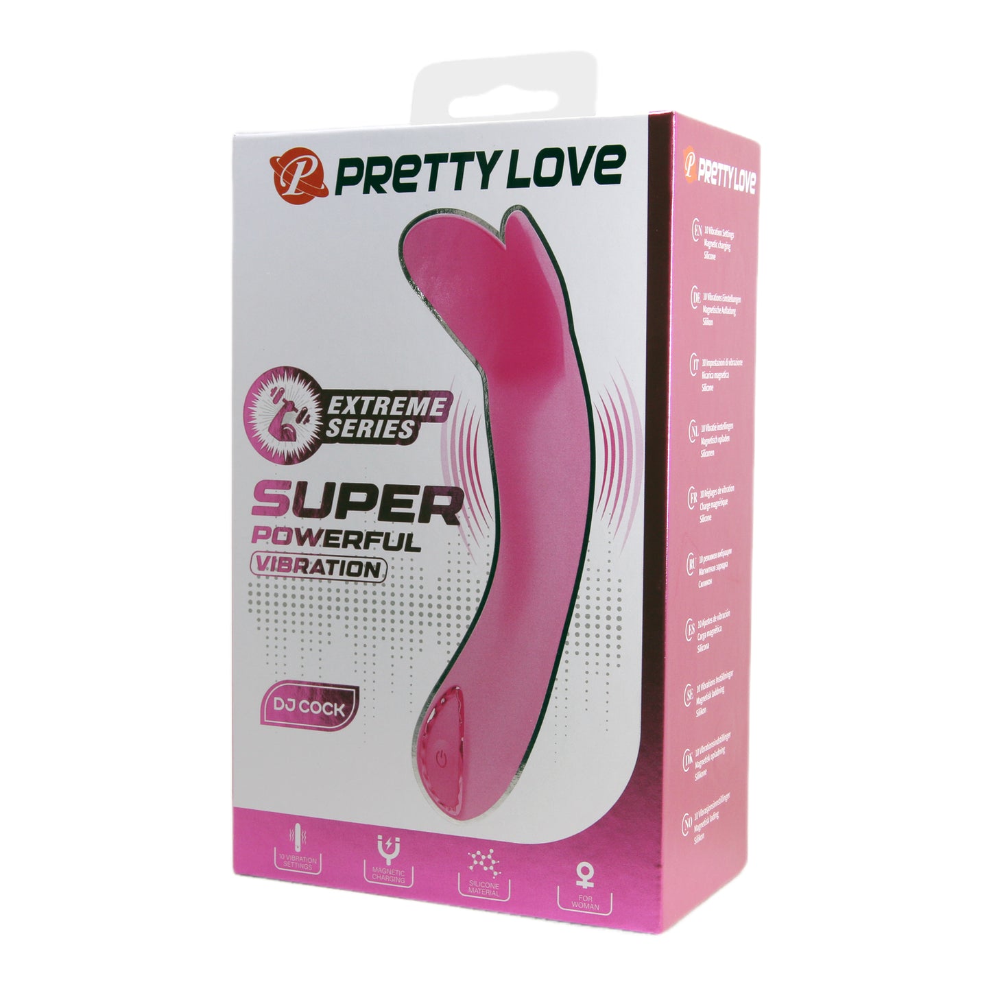 Vibrador Super Potente Recargable Silicona Dj Cock Pretty Love Extreme Series Dj Cock Super-power Clitoral Vibrator