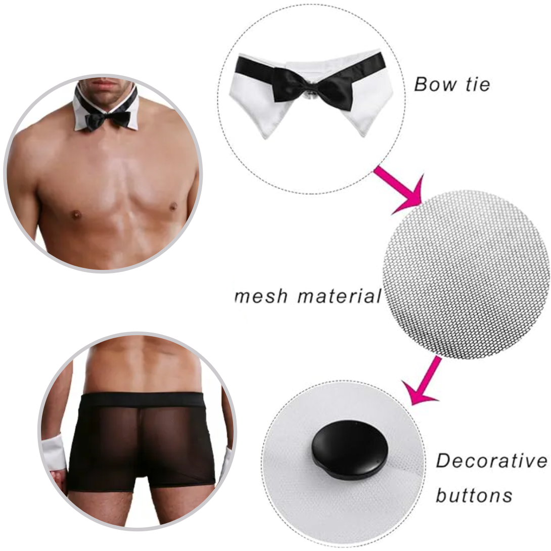 Ropa Inerior Disfraces Eróticos Mesero Hombre Disfraz Muy Sexy, Streaper Boxer