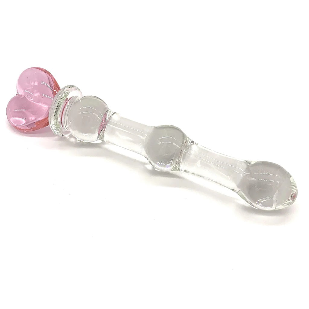 Plug Anal De Cristal Hipoalergénico Elegante Rosa Corazón
