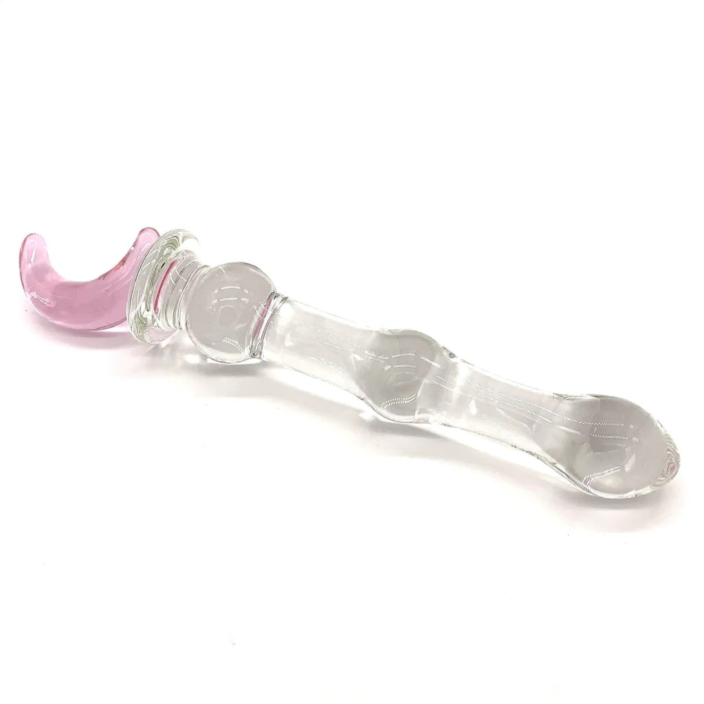 Plug Anal De Cristal Hipoalergénico Elegante Rosa Luna