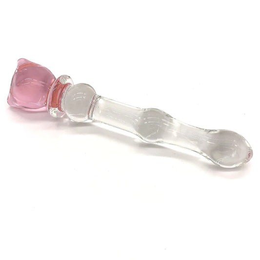 Plug Anal De Cristal Hipoalergénico Elegante Icicles Rosa Bear