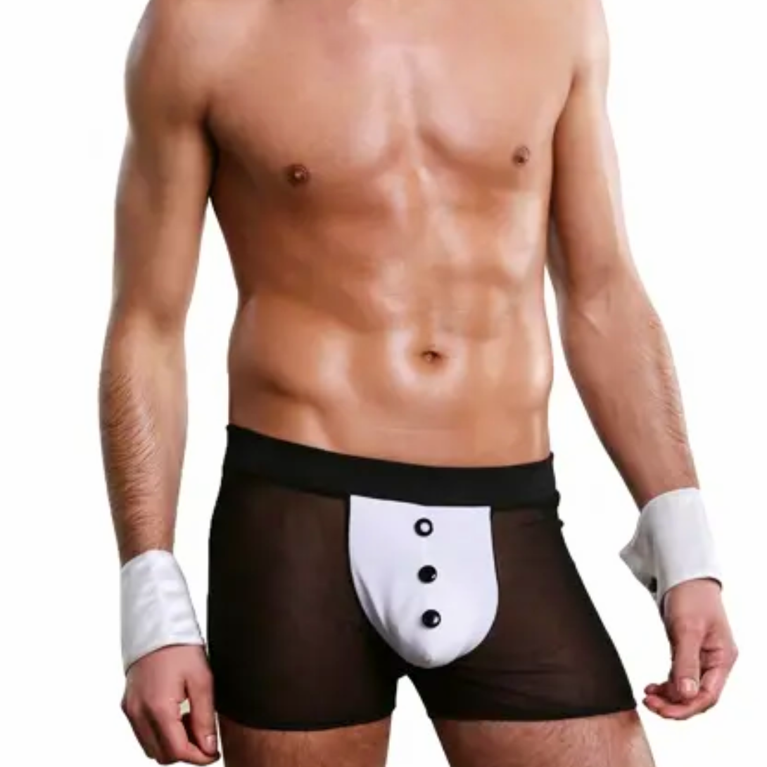 Ropa Inerior Disfraces Eróticos Mesero Hombre Disfraz Muy Sexy, Streaper Boxer