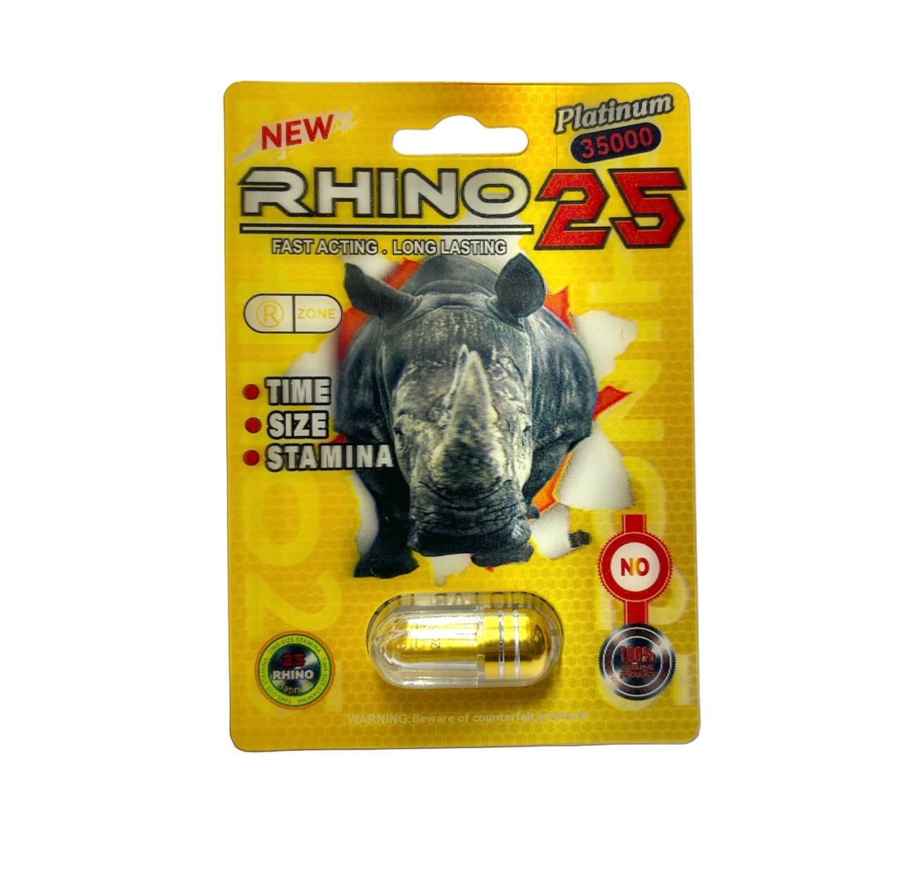 Pastilla Rhino, Vigorizante Masculino Pastilla Rhino 25 35,000
