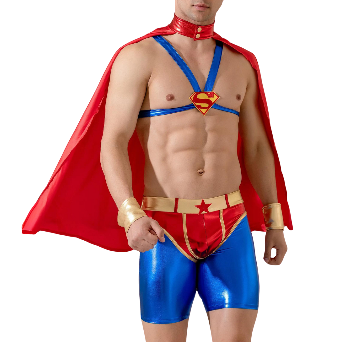 Super traje de Cosplay Sexy Lencería Hombre, Streaper Anime
