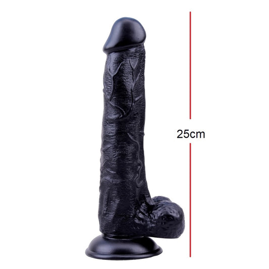 Grande Flexible Consolador Big Black Cock - Realistic Dildo 22,5 Cm - 9 Inch