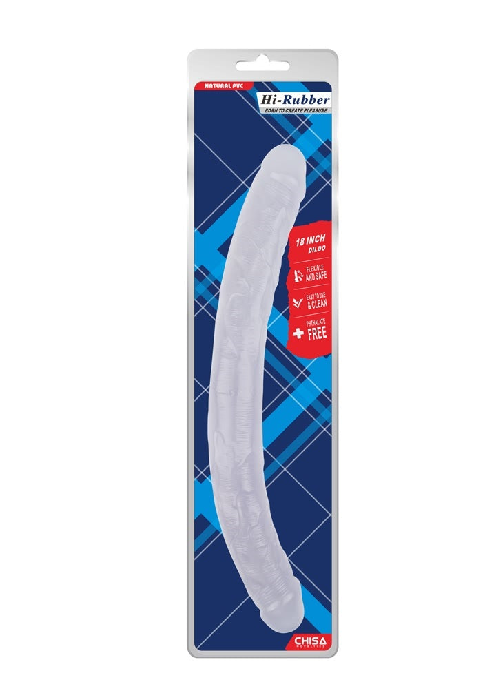 Dildo Doble Penetración 18 PuLG, 18 Inch Dildo-Clear