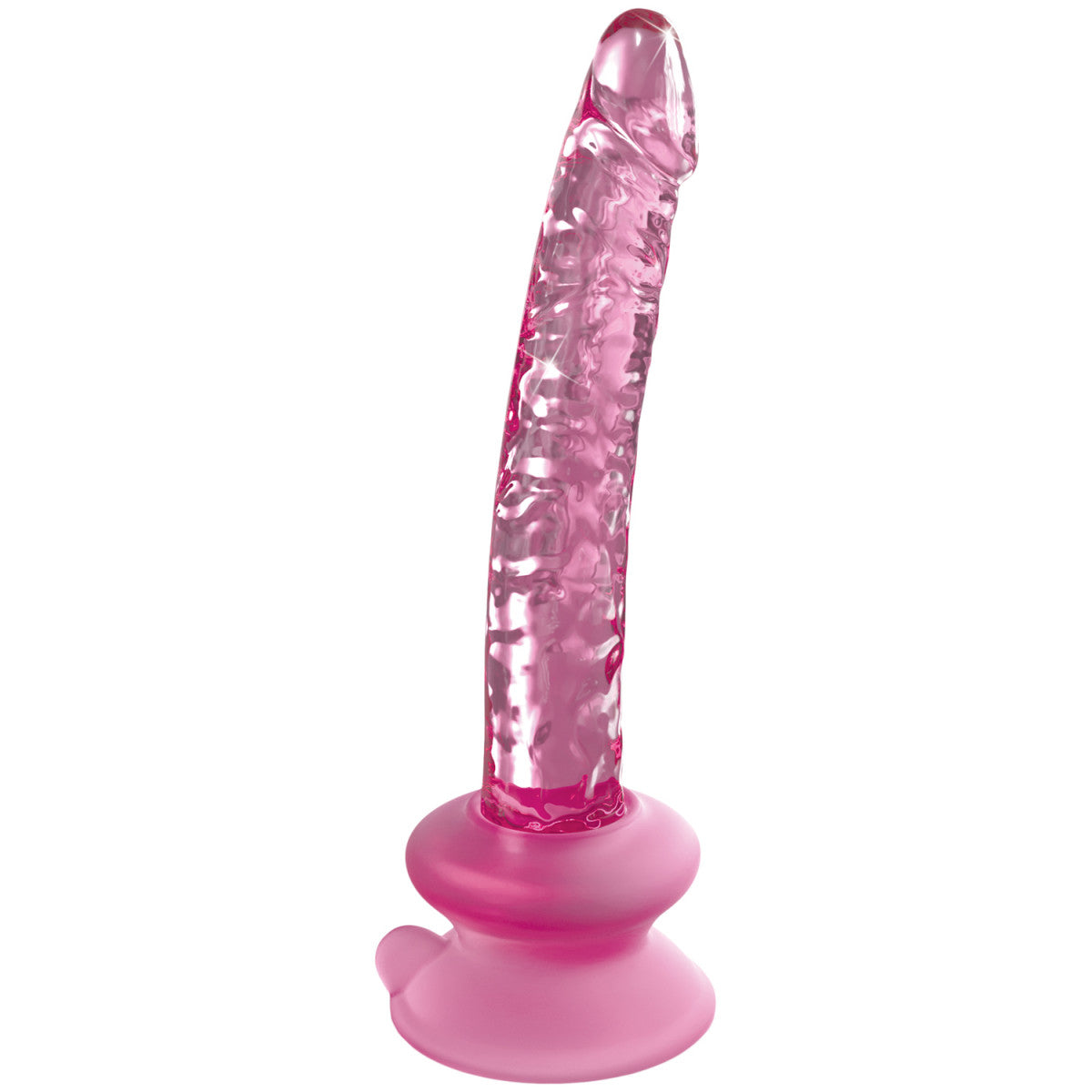 Hermoso Dildo Consolador Cristal Glass Pink Icicles no. 86