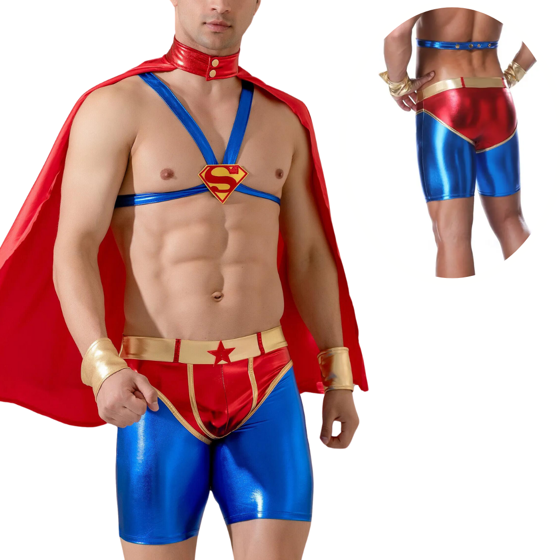 Super traje de Cosplay Sexy Lencería Hombre, Streaper Anime