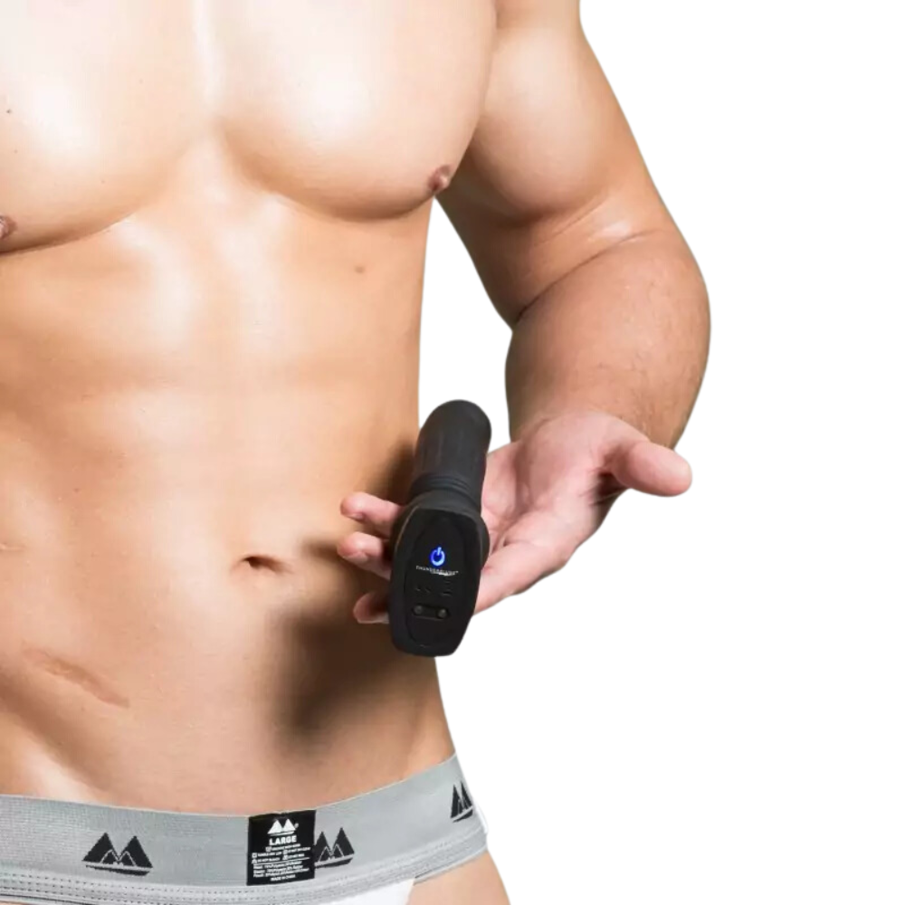 Vibrador Control R, Vibracion Y Empuje Thrusting Plug Anal Silicone Swelling and Thrusting Plug with Remote Control