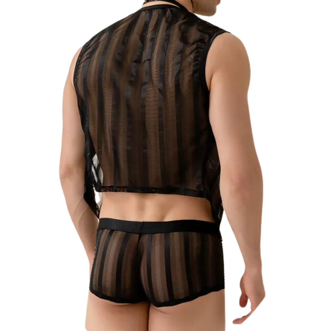 Camarero Boxer Mesero Lencería Hombre Disfraz Muy Sexy, Streaper Lenceria