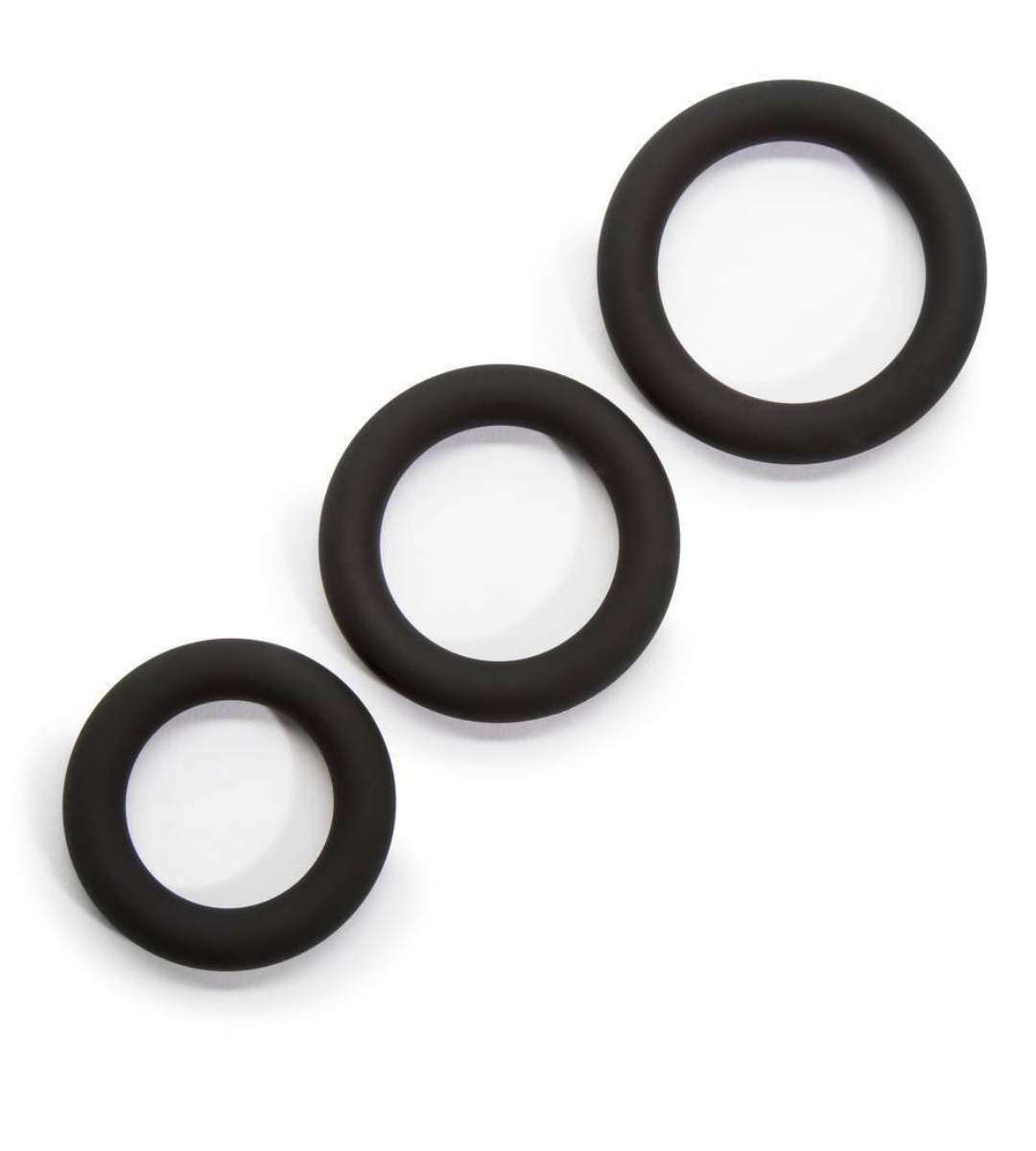 Anillo Pene Y Bolas Cock Ring Fuertes Erecciones Black Silicon Ring Set