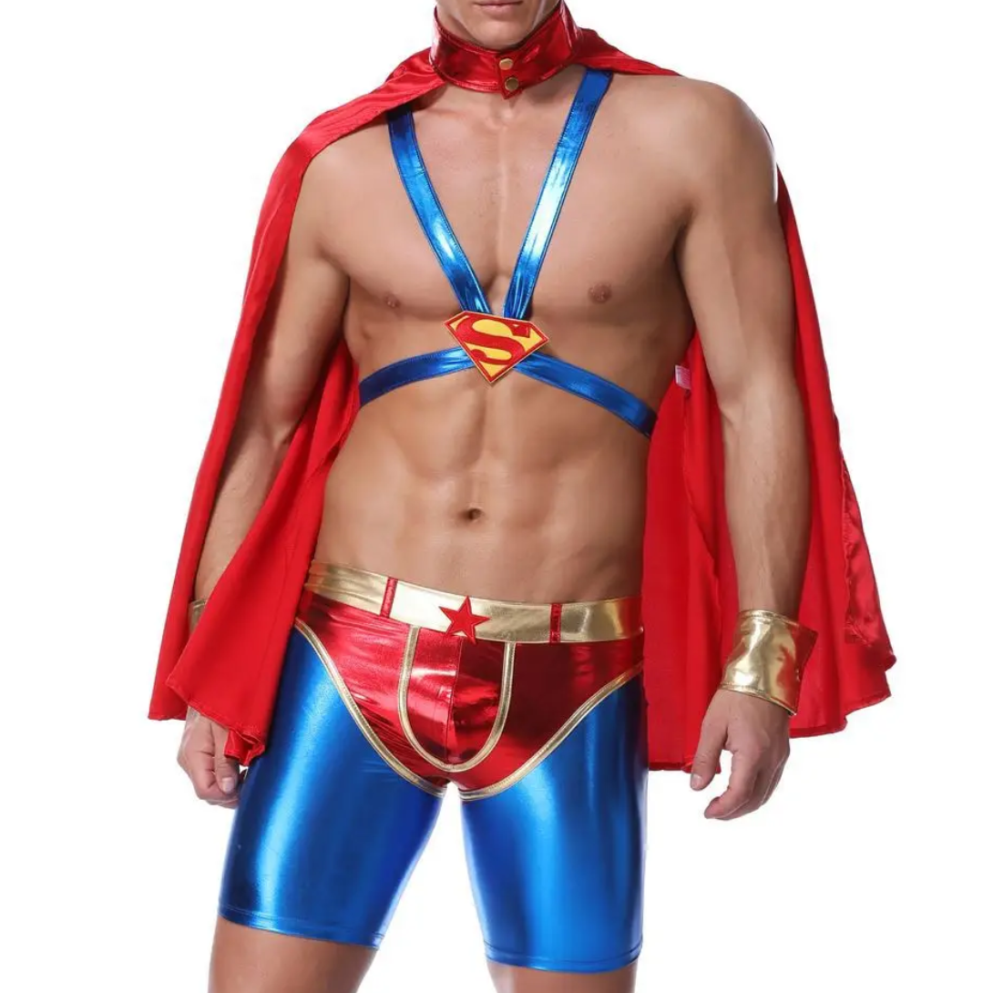 Super traje de Cosplay Sexy Lencería Hombre, Streaper Anime