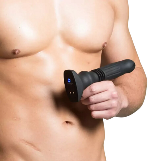 Vibrador Control R, Vibracion Y Empuje Thrusting Plug Anal Silicone Swelling and Thrusting Plug with Remote Control