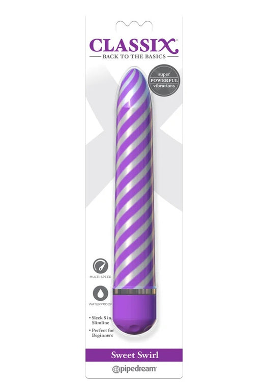 Bala Vibra Delgada Larga Vaginal Anal Vibrador Unisex 17cm Classix - Sweet Swirl Vibrator