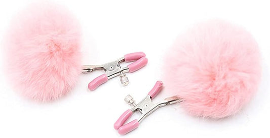 Pinzas Para Pezones Bdsm Sexy Con Pezonera Nipple Pompón Set