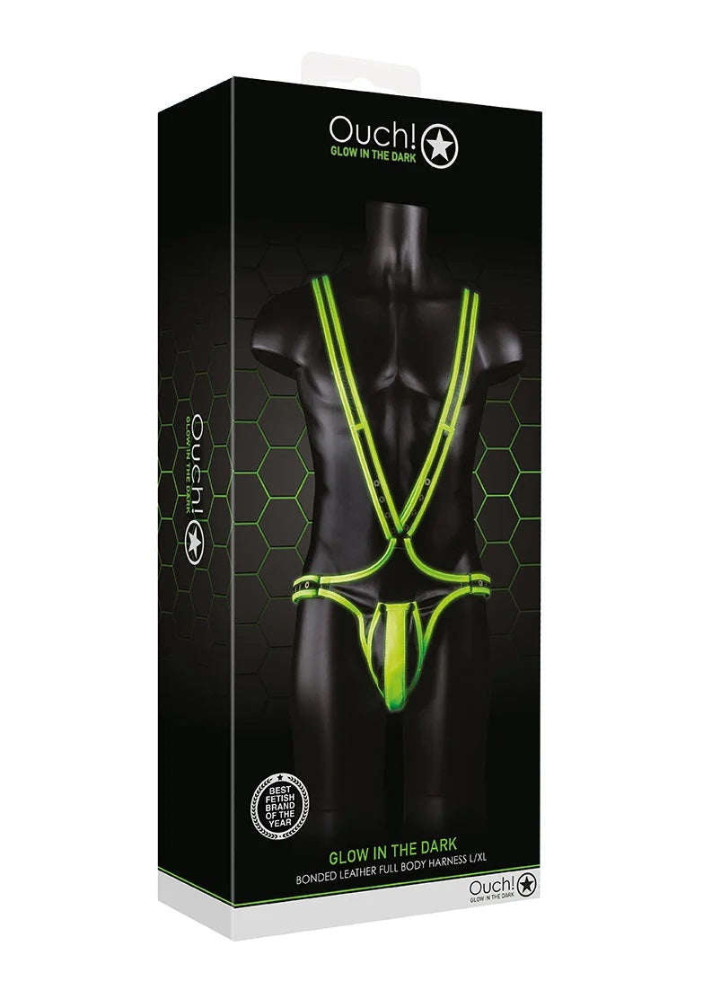 Lencería Bondage Hombre Streaper Tanga Arnes Lenceria Pride Muy Sexy Glow in the Dark - Full Body Harness
