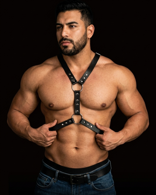 Arnes de Pecho Hombre Ajustable Leather Fetish Bondage Thanos