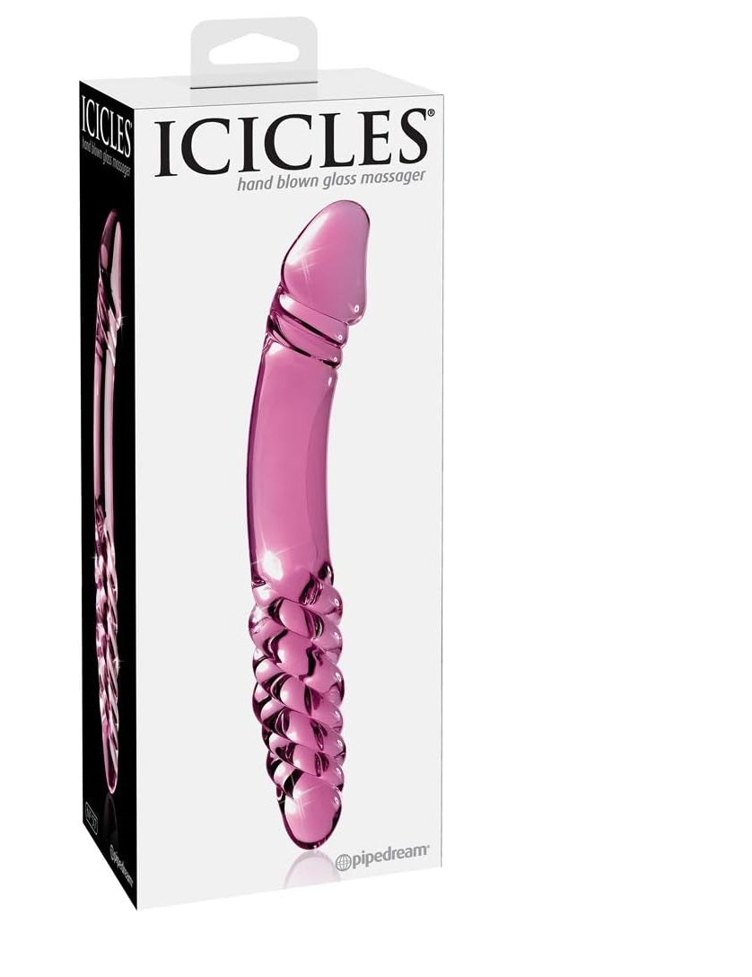 Dildo Consolador Cristal Estimulador Vaginal Icicles No. 57 Pink