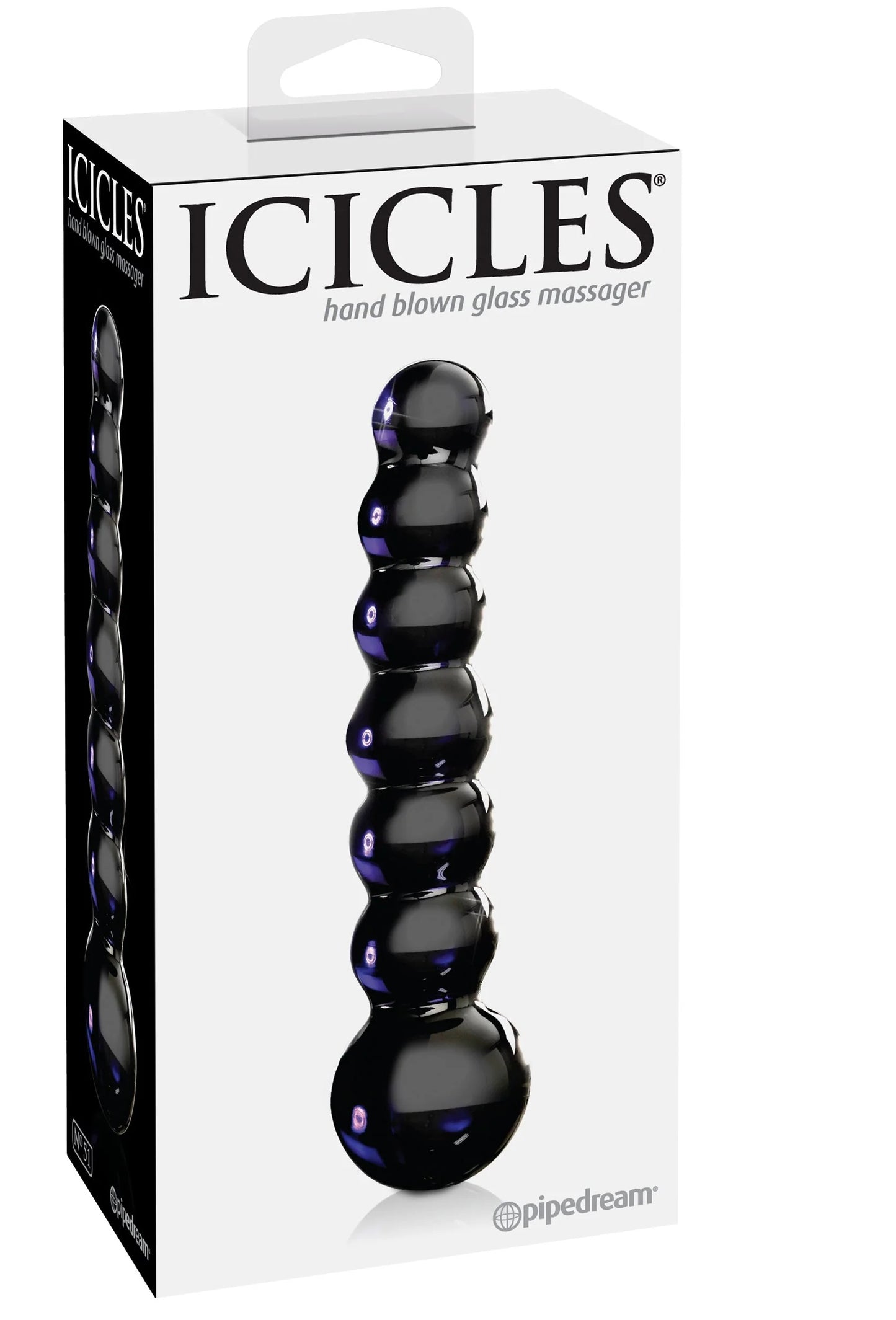 Hermoso Dildo Consolador Cristal Icicles No. 51 Estimulador Anal