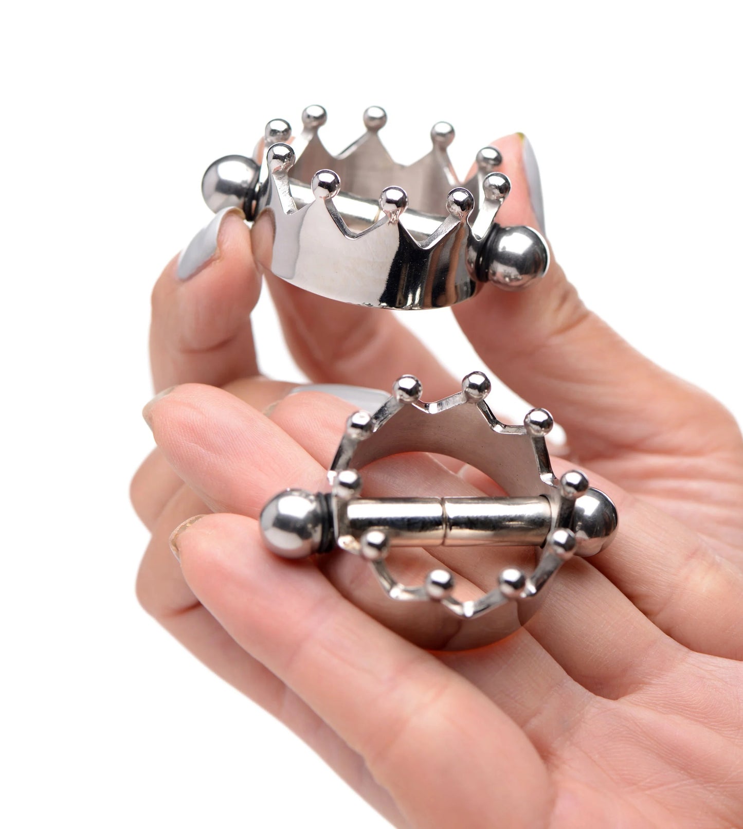 Abrazaderas De Pezones Boundage Crowned Magentic Nipple Clamps
