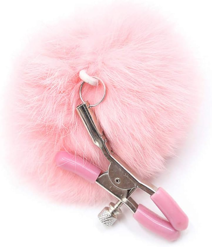 Pinzas Para Pezones Bdsm Sexy Con Pezonera Nipple Pompón Set