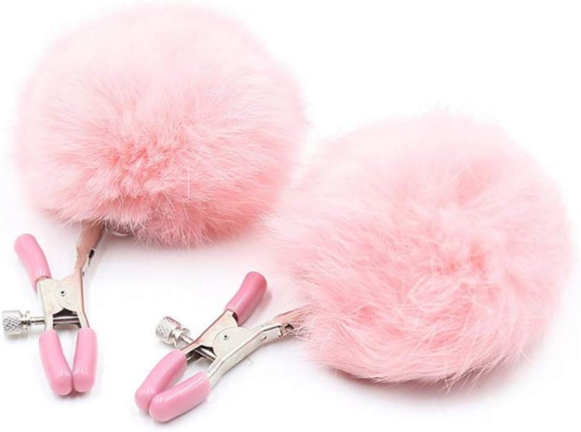 Pinzas Para Pezones Bdsm Sexy Con Pezonera Nipple Pompón Set