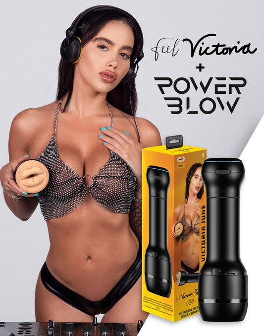 Masturbador Succionador Masculino Power Blow Kiiroo - Victoria June Boca