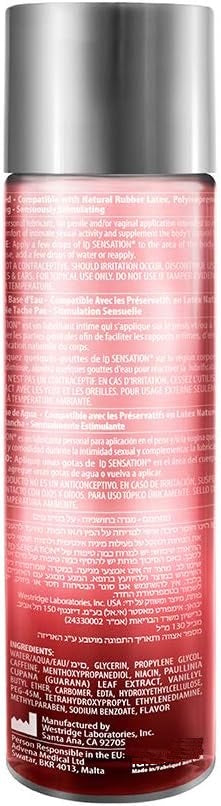 Lubricante Id Sensation Base Agua 4.4oz Sensación Cálida ID SENSATION 4.4 FL OZ DISC CAP BOTTLE