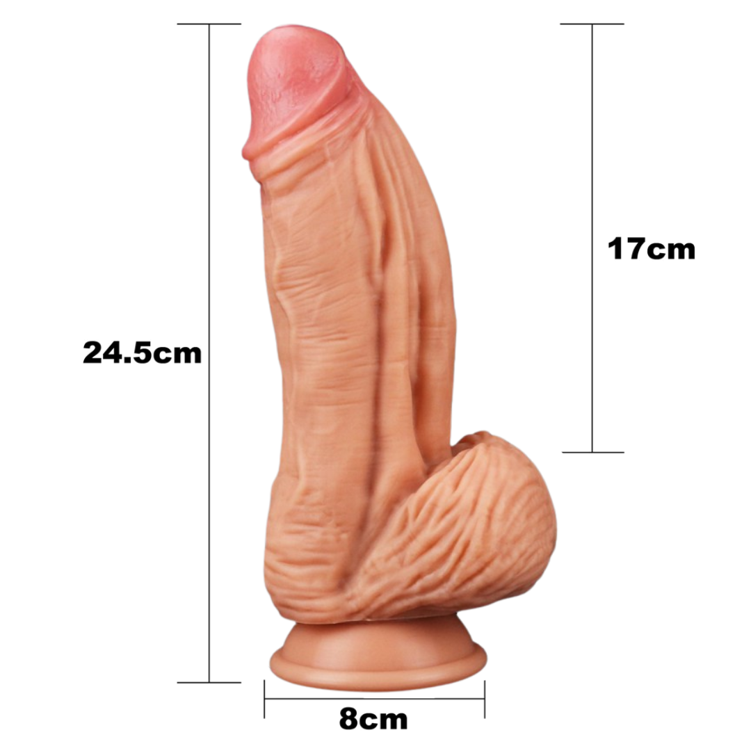 Dildo Realista Suave Extra Grueso Gordo 24cm Silicon Monster XL Big Thick Realistic G-spot Anal Dildo Suction Cup Sex Toy
