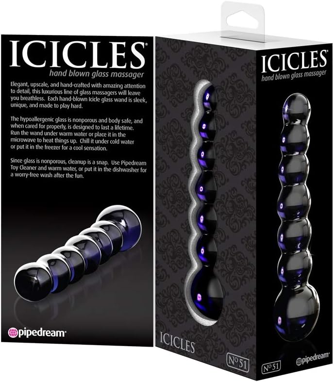 Hermoso Dildo Consolador Cristal Icicles No. 51 Estimulador Anal