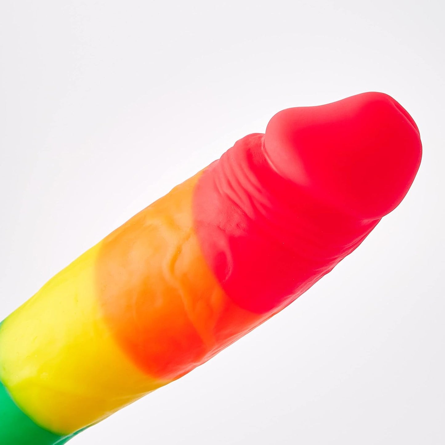 Dildo 20cm Consolador Suave Flexible Anal Vaginal Colours Pride Edition 8 Inch Silicone Dildo in Rainbow