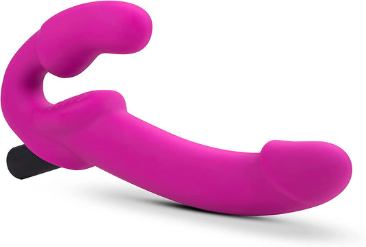 Vibrador Lesbico Dildo Strapless Strap-on Silicone Temptasia - Estella - Strapless Silicone Dildo - Pink 15cm