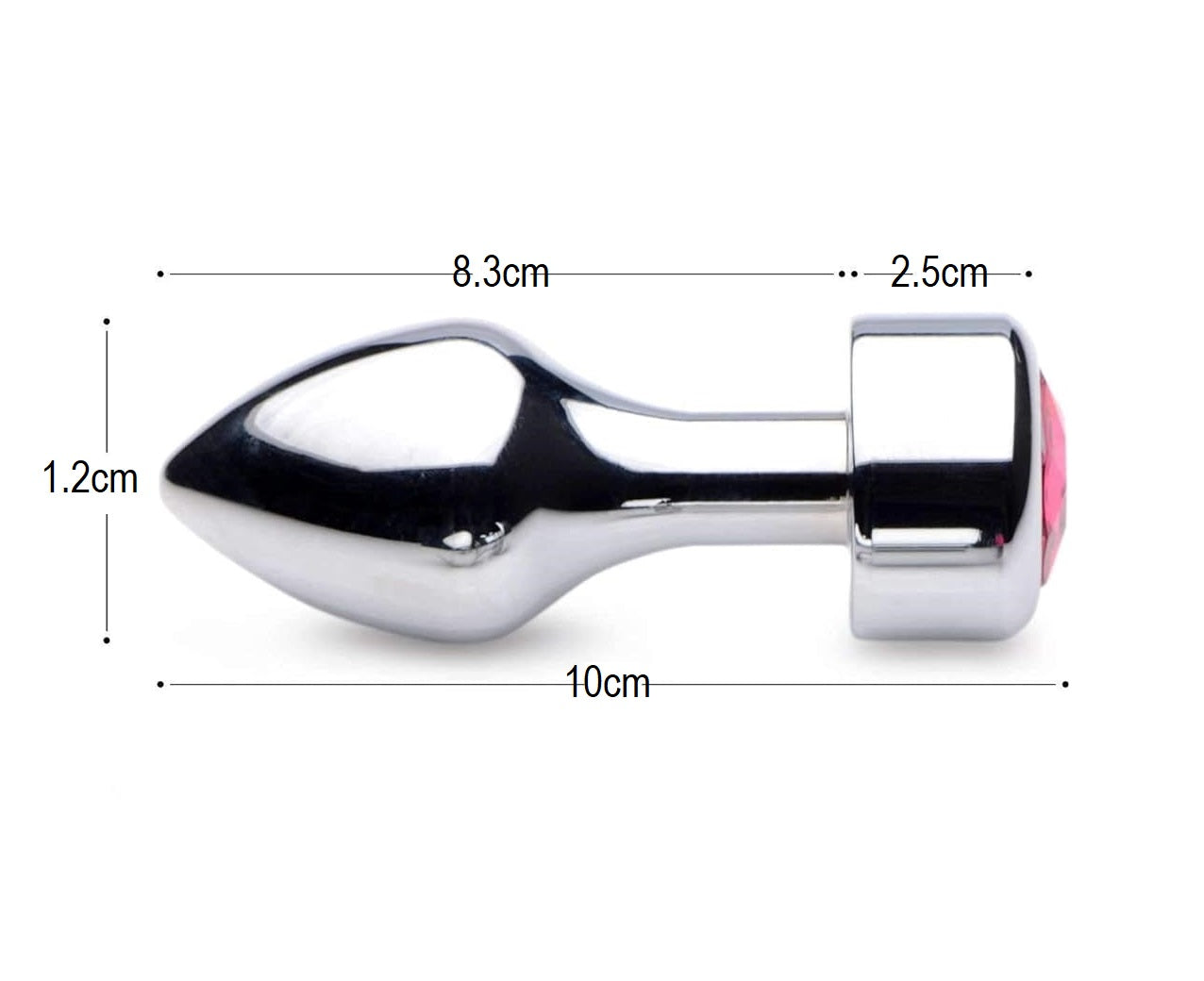 Grande Placer Plug Hot Pink Gem Weighted Anal Plug Dilatador