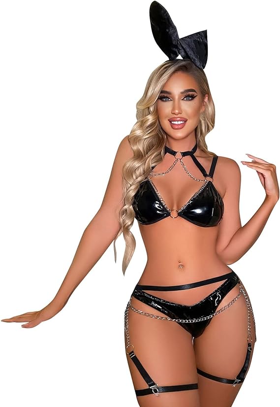 Sexy Disfraz Conejita Fantasía Conjuntos De Lencería