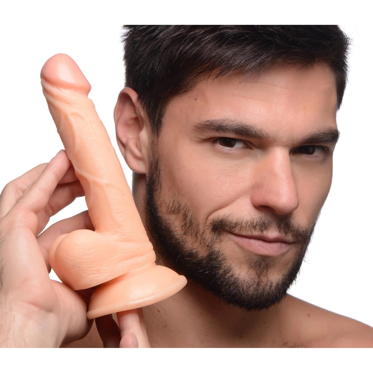 Dildo Consolador Principiantes 16cm Unisex Pop Pecker 6.5 Inch Dildo With Balls - light