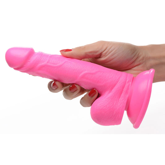 Dildo Consolador Principiantes 16cm Unisex Pop Pecker 6.5 Inch Dildo With Balls - Pink