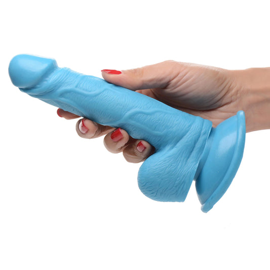 Dildo Consolador Principiantes 16cm Unisex Pop Pecker 6.5 Inch Dildo With Balls - Blue