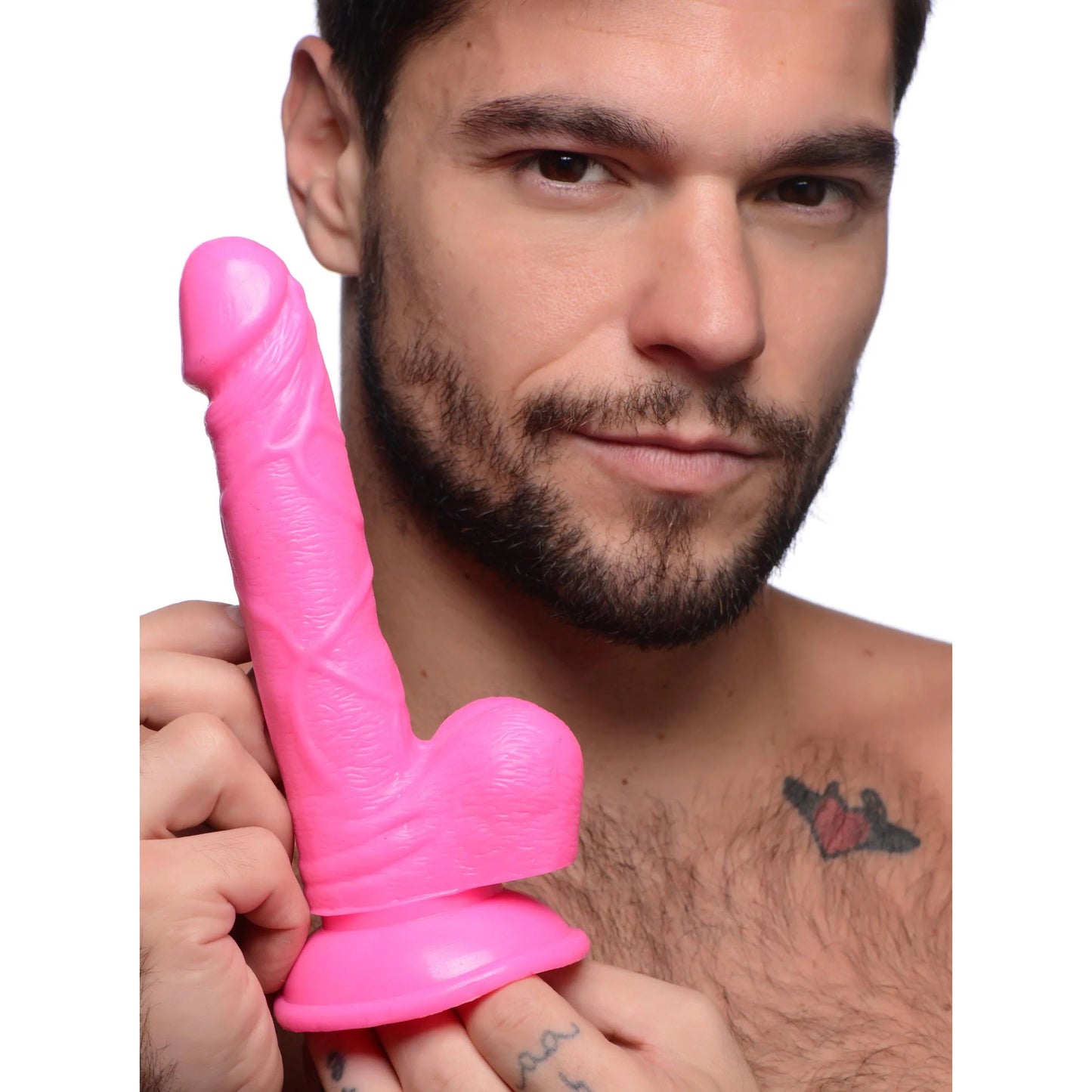 Dildo Consolador Principiantes 16cm Unisex Pop Pecker 6.5 Inch Dildo With Balls - Pink