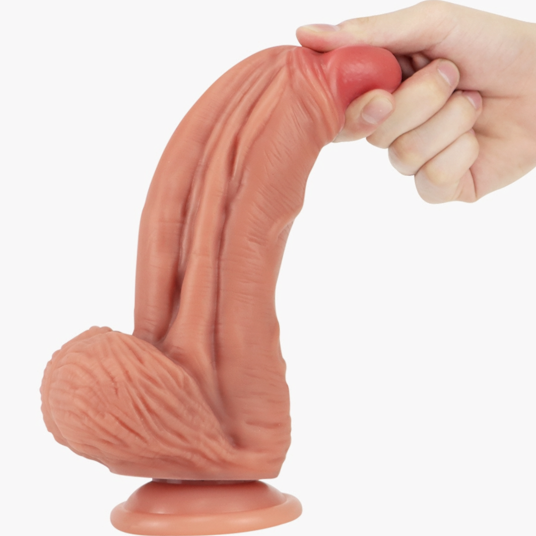 Dildo Realista Suave Extra Grueso Gordo 24cm Silicon Monster XL Big Thick Realistic G-spot Anal Dildo Suction Cup Sex Toy