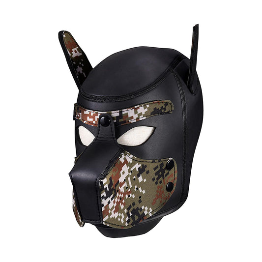 Mascara Perro De Neopreno Suave Disfraz De Perro Cosplay Gay Spike Neoprene Puppy Hood Black