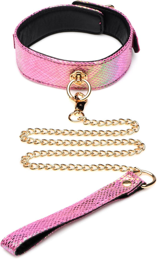 Collar Y Correa Fetish Extreme Boundage Sinful Collar Pink Collar Y Correa Fetish Extreme Boundage Sinful Collar Pink