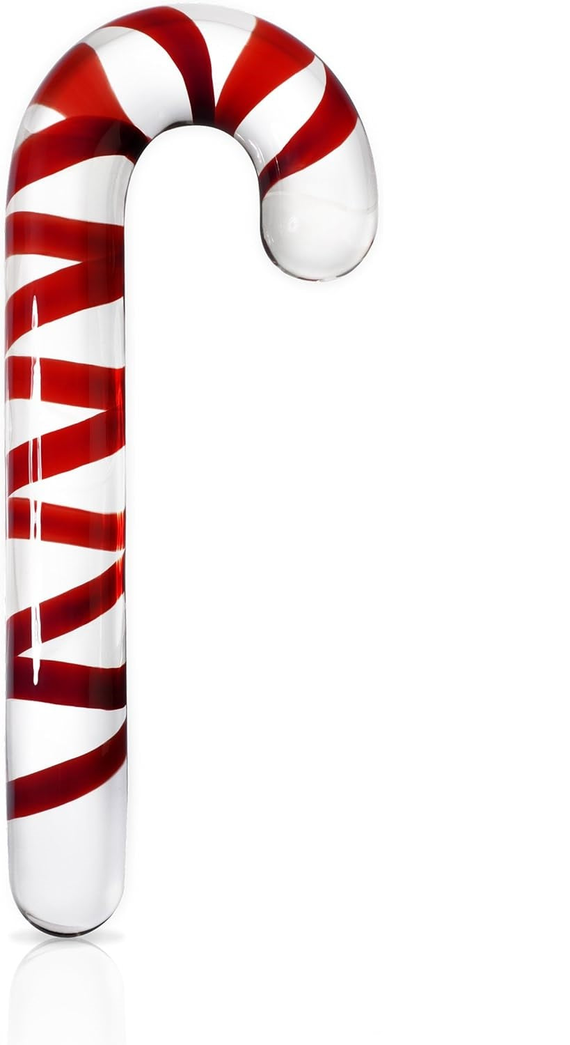 Hermoso Dildo Consolador Cristal Estimulador Anal Consolador No. 59 Candy Cane De Icicles