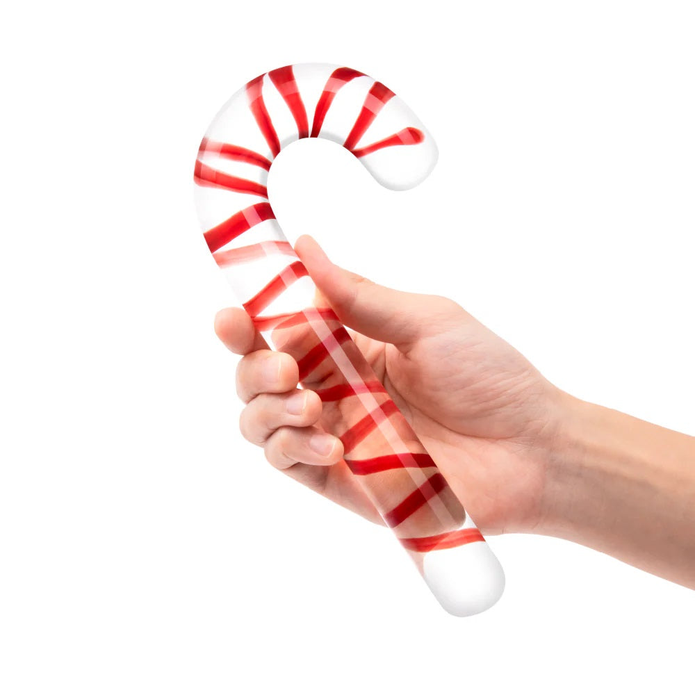 Hermoso Dildo Consolador Cristal Estimulador Anal Consolador No. 59 Candy Cane De Icicles