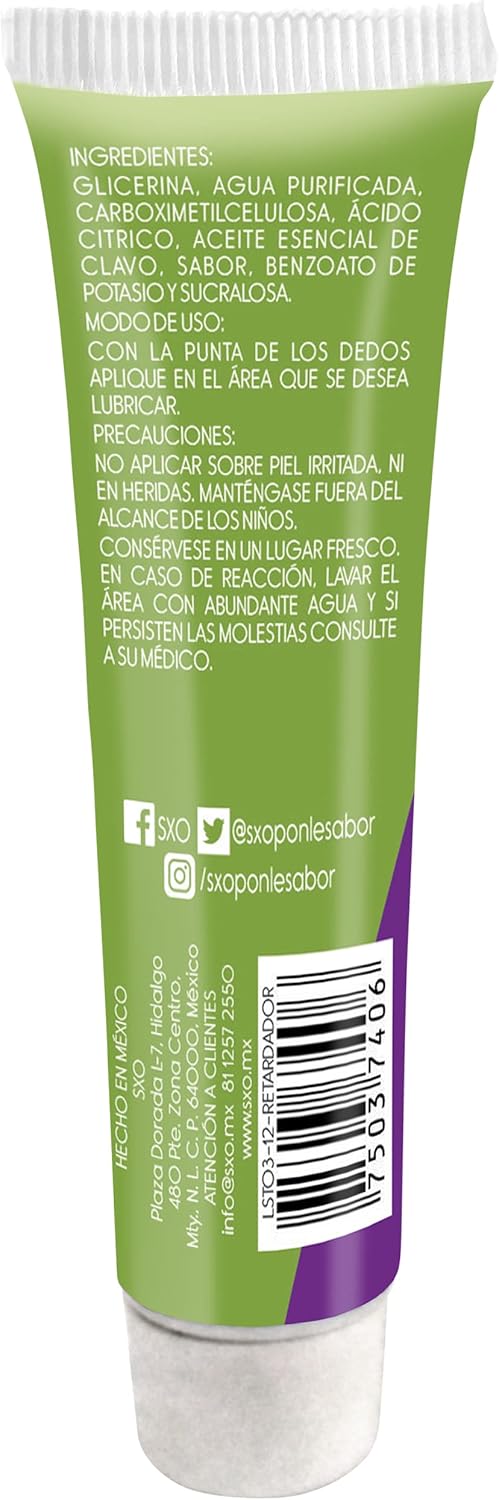 Lubricante retardador base agua sabor manzana– SXO masculino retardante lubricante pene, prolonga la eyaculación