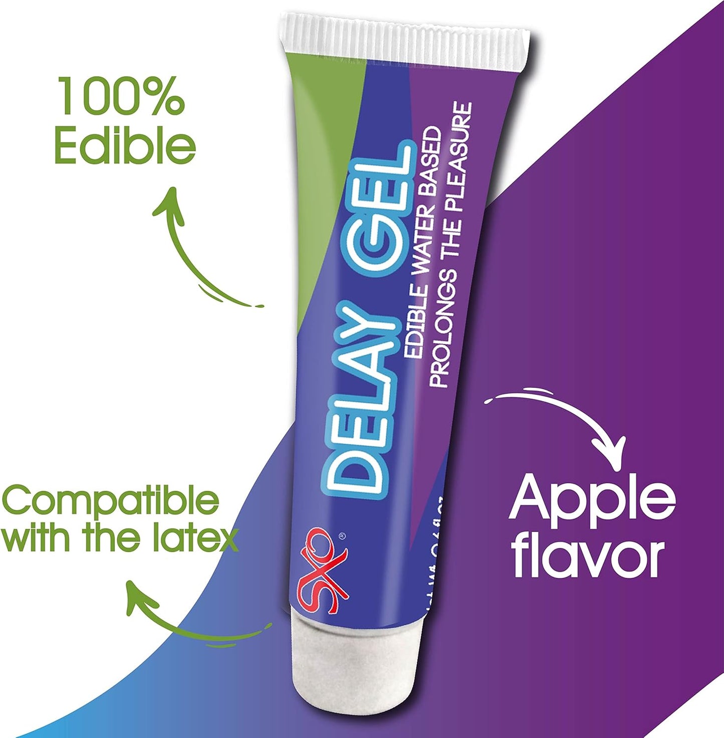 Lubricante retardador base agua sabor manzana– SXO masculino retardante lubricante pene, prolonga la eyaculación