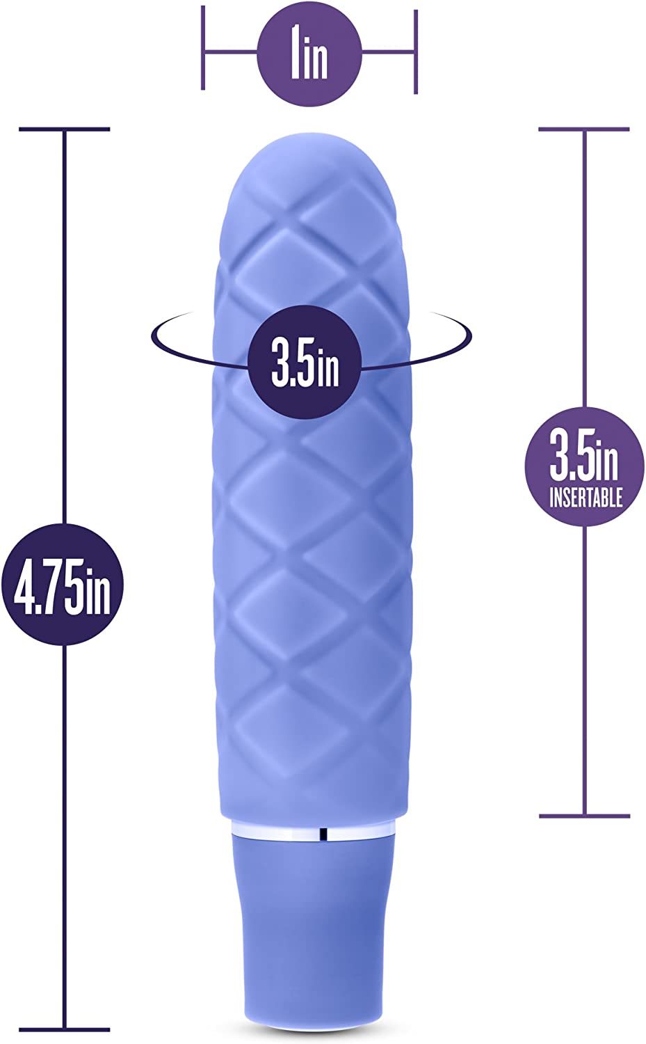 Blush Luxe Cozi 10 funciones vibratorias Satén de silicona suave AAA batería mini vibrador de bolsillo