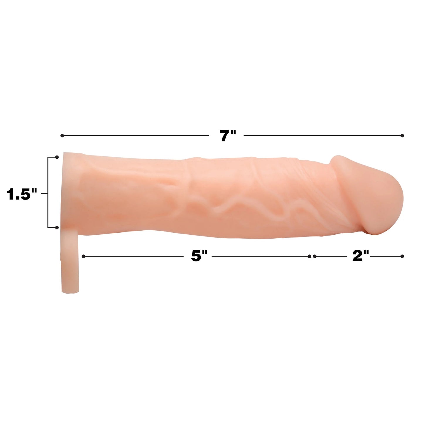 Funda Extensión Pene Sujetador 17cm Aumenta Placer 2 Inch Silicone Penis Extension